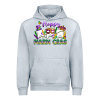 Heather Grey mardi gras celebration with teeth Urban Hoodie - LillyAllenDesigns