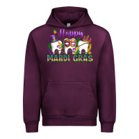 Mauve Wine mardi gras celebration with teeth Urban Hoodie - LillyAllenDesigns