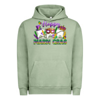 Pigment Oil Green mardi gras celebration with teeth Urban Hoodie - LillyAllenDesigns