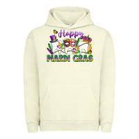 Pigment Pistachio mardi gras celebration with teeth Urban Hoodie - LillyAllenDesigns
