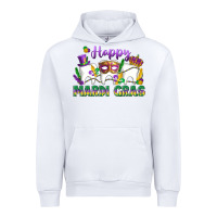 White mardi gras celebration with teeth Urban Hoodie - LillyAllenDesigns
