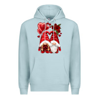 Blue Mist valentines day gnomies Premium Hoodie - NancyCooperArtShop