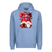 Colony Blue valentines day gnomies Premium Hoodie - NancyCooperArtShop