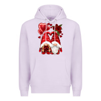 Lilac valentines day gnomies Premium Hoodie - NancyCooperArtShop