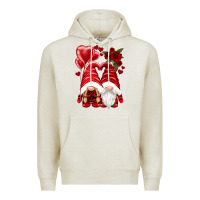 Oatmeal Heather valentines day gnomies Premium Hoodie - NancyCooperArtShop