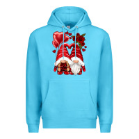 Ocean Blue valentines day gnomies Premium Hoodie - NancyCooperArtShop