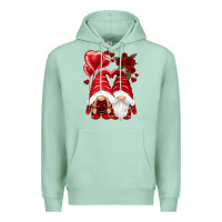 Seafoam valentines day gnomies Premium Hoodie - NancyCooperArtShop