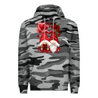 Slate Camo valentines day gnomies Premium Hoodie - NancyCooperArtShop