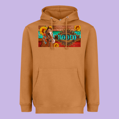 Aztec Horse Cactus And Sunflowers License Plate Template Heavyweight Hoodie Designed By Artiststas