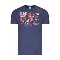 Vintage Denim love like jesus Vintage Tee - texasbilliewilder
