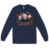 Navy merry christmas Long Sleeve Tee - CowhideDigitalArt