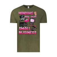 Vintage Olive minding my own small business Vintage Tee - texasbilliewilder