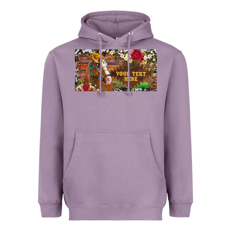(preview)western Turquoise Gemstone Horse Cowhide Leopard Floral Backg Heavyweight Hoodie by Artiststas | Teevron