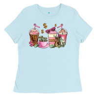 Baby Blue boss lady coffee cups Ladies Tee - AdoDesignShop