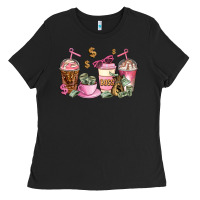 Black boss lady coffee cups Ladies Tee - AdoDesignShop