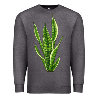 Charcoal Heather snake plant Premium Sweatshirt - LillyAllenDesigns