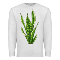 Oatmeal Heather snake plant Premium Sweatshirt - LillyAllenDesigns