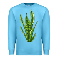 Ocean Blue snake plant Premium Sweatshirt - LillyAllenDesigns