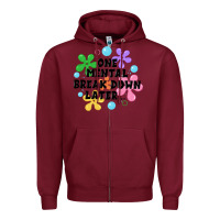 Burgundy one mental break down later Zipper Hoodie - JahusDesignShop