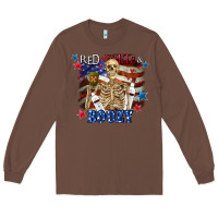 Chestnut Red white boozy 4th of july Long Sleeve Tee - CowGirlArtShop
