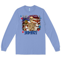 Colony Blue Red white boozy 4th of july Long Sleeve Tee - CowGirlArtShop