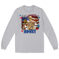 Moon Dust Red white boozy 4th of july Long Sleeve Tee - CowGirlArtShop