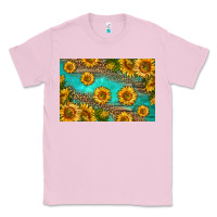 Bubblegum Pink western sunflowers skinny metal can holder Classic Tee - HRA Design Shop