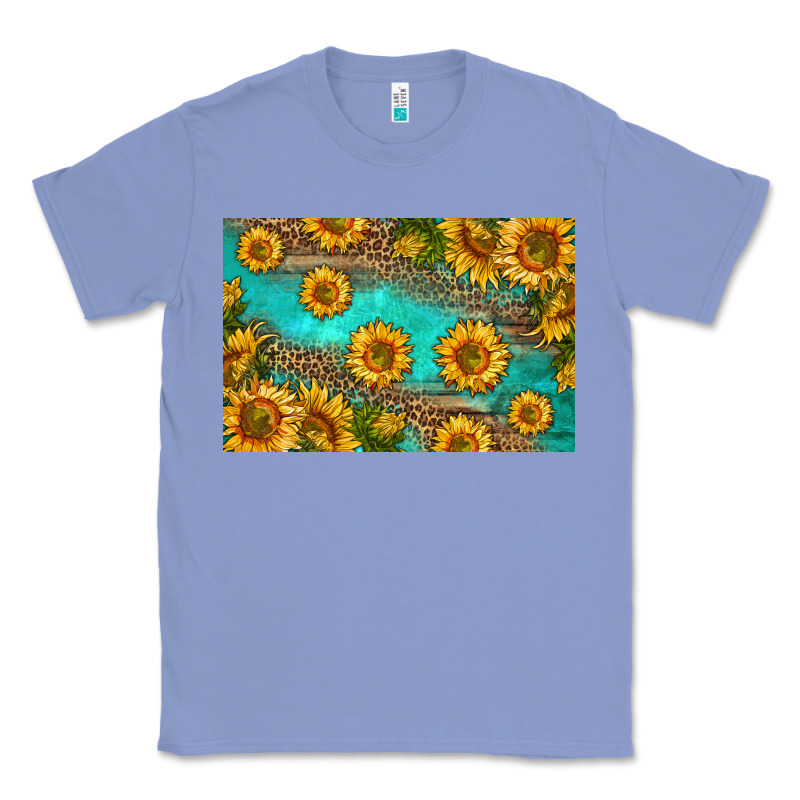 Western Sunflowers Skinny Metal Can Holder Classic Tee by HRA Design Shop | Teevron