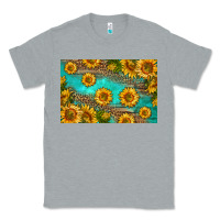Heather Grey western sunflowers skinny metal can holder Classic Tee - HRA Design Shop