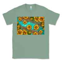 Sage western sunflowers skinny metal can holder Classic Tee - HRA Design Shop