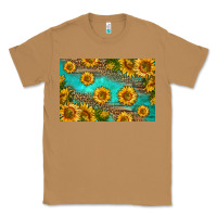 Toasted Coconut western sunflowers skinny metal can holder Classic Tee - HRA Design Shop