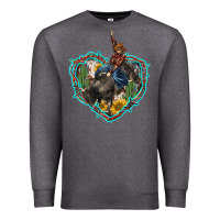 Charcoal Heather western heart bullfighter  cactus sunflower aztek pattern Premium Sweatshirt - BarkalooDesign