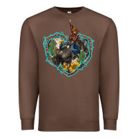 Chestnut western heart bullfighter  cactus sunflower aztek pattern Premium Sweatshirt - BarkalooDesign