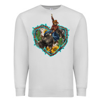 Dove Grey western heart bullfighter  cactus sunflower aztek pattern Premium Sweatshirt - BarkalooDesign