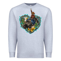 Heather Grey western heart bullfighter  cactus sunflower aztek pattern Premium Sweatshirt - BarkalooDesign