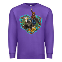 Purple western heart bullfighter  cactus sunflower aztek pattern Premium Sweatshirt - BarkalooDesign