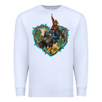 White western heart bullfighter  cactus sunflower aztek pattern Premium Sweatshirt - BarkalooDesign
