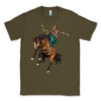 Army Green western horse rodeo Classic Tee - BarkalooDesign