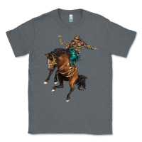 Charcoal Heather western horse rodeo Classic Tee - BarkalooDesign