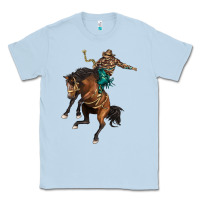 Dusty Blue western horse rodeo Classic Tee - BarkalooDesign