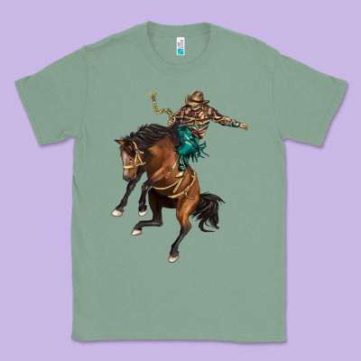 Western Horse Rodeo Classic Tee Designed By Barkaloodesign