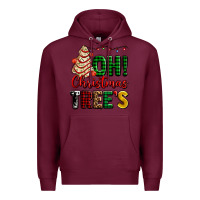 Burgundy oh Christmas tree's ado Premium Hoodie - AdoDesignShop