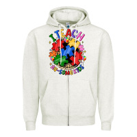 Oatmeal Heather i teach au some kids Zipper Hoodie - JahusDesignShop