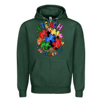 Sports Green i teach au some kids Zipper Hoodie - JahusDesignShop