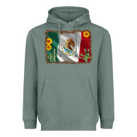 Sage mexico flag sunflower cactus Heavyweight Hoodie - AdoDesignShop