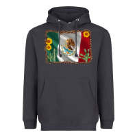 Mexico Flag Sunflower Cactus Heavyweight Hoodie | Teevron