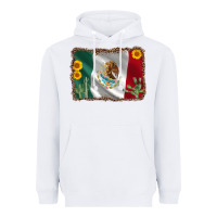 White mexico flag sunflower cactus Heavyweight Hoodie - AdoDesignShop
