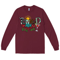 Burgundy tanned and tipsy Long Sleeve Tee - SublimationCraftShop
