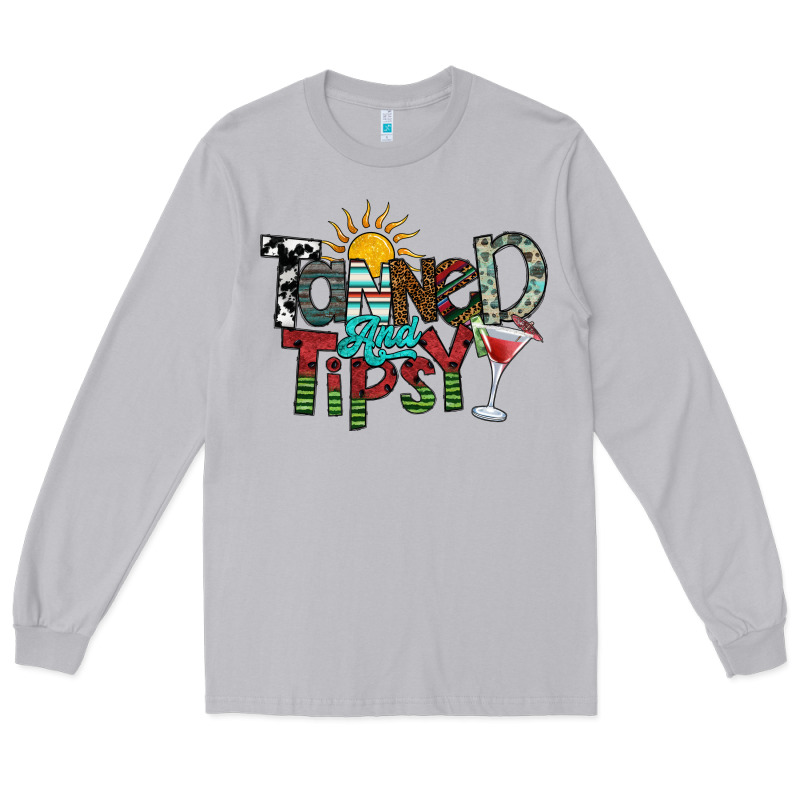 Tanned And Tipsy Long Sleeve Tee by SublimationCraftShop | Teevron