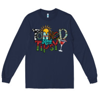 Navy tanned and tipsy Long Sleeve Tee - SublimationCraftShop